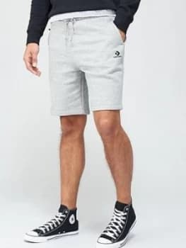 Converse Embroidered Star Chevron Shorts - Vintage Grey Heather