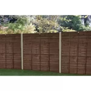 Forest Garden Pressure Treated Brown Pressure Treated Closeboard Fence Panel 6' x 5'6" (3 Pack) Timber