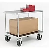 SLINGSBY Mobile Trolley with 2 Tiers Galvanised Steel Blue, Black 700 x 1000 x 870 mm