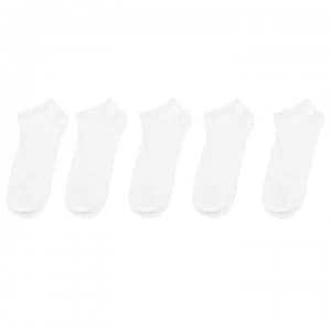 Jack and Jones Dongo Nos 5 Pack Trainer Socks - White