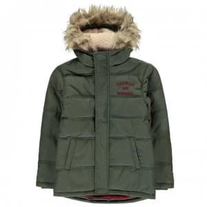 Franklin and Marshall Padded Parka Jacket Junior Boys - Burnt Olive