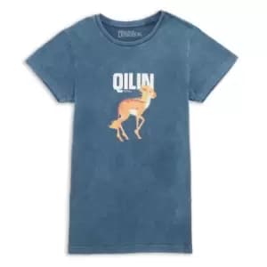 Fantastic Beasts Qilin Kids T-Shirt - Navy Acid Wash - 11-12 Years