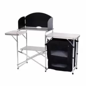 Portable Folding Outdoor Aluminium Camping Travel Kitchen Work Top - Oypla