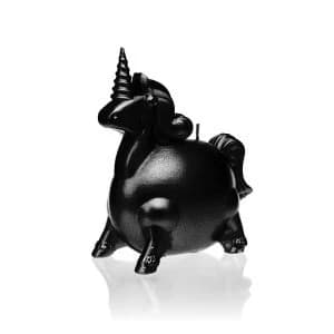 Black Metallic Unicorn Candle
