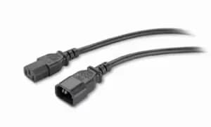 PWR Cord C13 - C14 - 0.6 m - 0.61 m - C13 coupler - C14 coupler - 10 A - Black