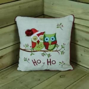 40cm x 40cm Christmas Design Cushion With Embroidered Text - Choice of 4 Designs