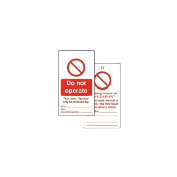Lockout Tags Do Not Operate (Pk-10) - Matlock