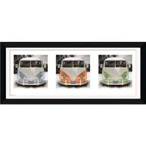 VW Californian Camper Triptych Framed Photographic Print