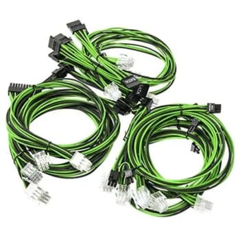 Super Flower Sleeve Cable Kit - Black/Green