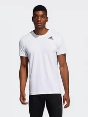 adidas Techfit Compression T-Shirt, White, Size 2XL, Men