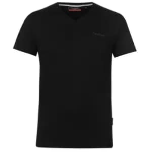 Reebok V Neck T Shirt Mens - Black