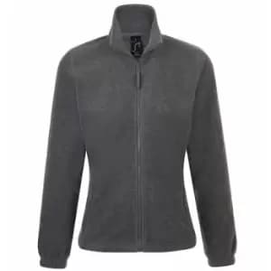 SOLS Womens/Ladies North Full Zip Fleece Jacket (L) (Grey Marl)
