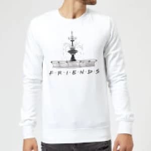 Friends Fountain Sketch Sweatshirt - White - L