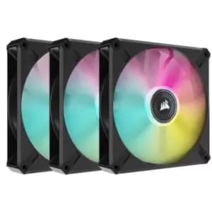 Corsair iCUE ML120 RGB ELITE Premium 140mm Black PWM Magnetic Levitation Triple Fan Kit