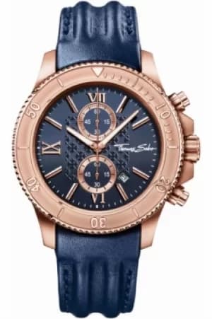 Mens Thomas Sabo Rebel Race Chronograph Watch WA0214-270-209-44MM