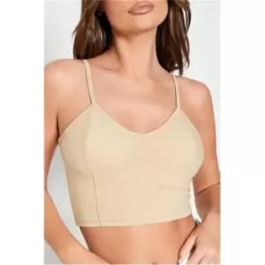 I Saw It First Stone Corset Detail Cami Strap Bralet - Brown