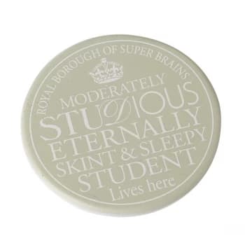 Round Coaster Skint Sleepy Student By Heaven Sends