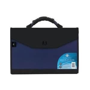 Original Concord Expanding Organiser File Polypropylene 24 Part Foolscap BlueBlack