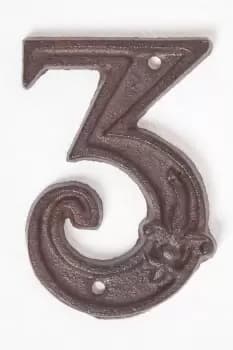 Cast Iron House number, 3