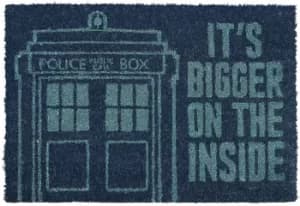 Doctor Who Tardis Door Mat blue light blue