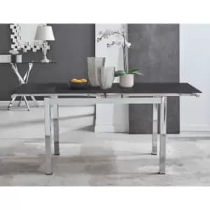 Enna Black Glass Extending Dining Table