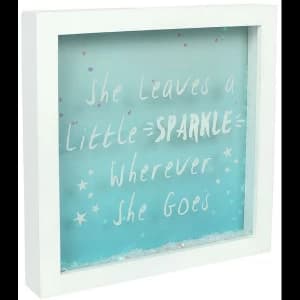 She Leaves A Little Sparkle Glitter Box Frame