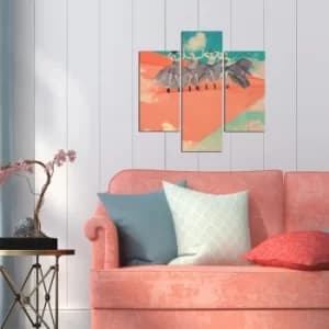 3MDF-014 Multicolor Decorative MDF Painting (3 Pieces)