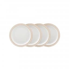 Denby Elements Natural 4 Piece Medium Plate Set