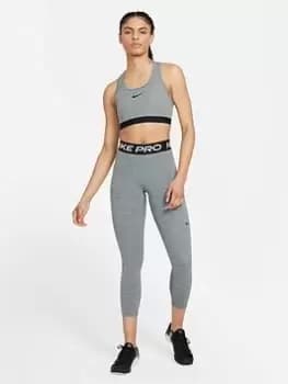 Nike Pro 365 Mid Rise Crop Leggings - Grey, Size XS, Women