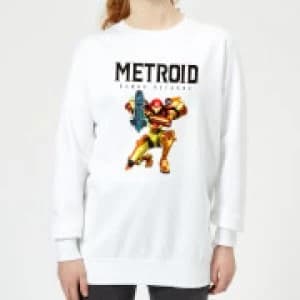 Nintendo Metroid Samus Returns Womens Sweatshirt - White - XS
