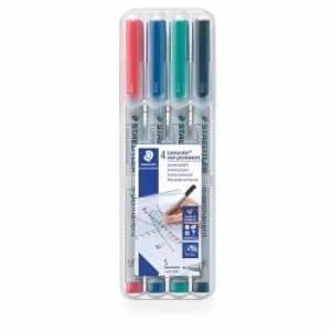 Staedtler Lumocolour Non-Permanent Markers Super Fine Pack of 4