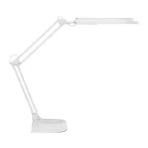 Lampe de bureau metal/plastique blanc hauteur maxi. 450 mm pied avec LED