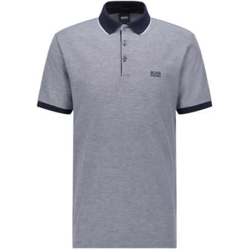 Hugo Boss Prout 28 Contrast Collar Polo Shirt Navy Size M Men