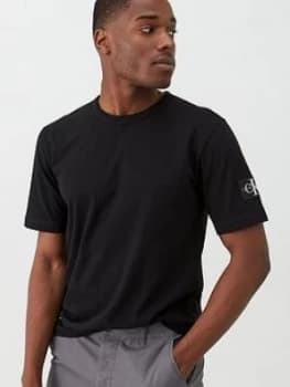 Calvin Klein Jeans Monogram Sleeve Badge T-Shirt - Black