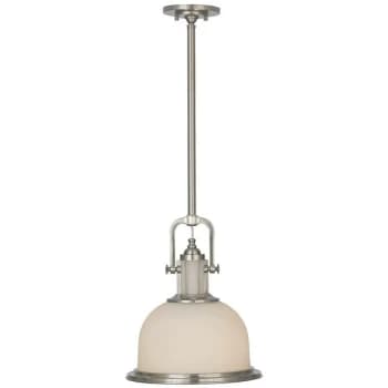 Elstead - Parker Place - 1 Light Dome Ceiling Pendant Brushed Steel, E27
