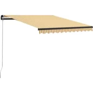 Vidaxl - Manual Retractable Awning with LED 300x250cm Yellow and White Yellow