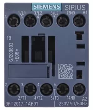 Siemens SIRIUS Innovation 3RT2 3 Pole Contactor - 12 A, 230 V ac Coil, 3NO, 5.5 kW