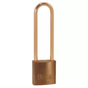 Kasp K12030L70BD Brass Padlock - 30x70 mm - High Brass Shackle - N...