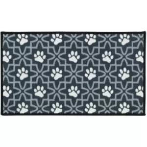Machine Washable Pet Mat 40 x 70 cm, Lattice Paws - JVL