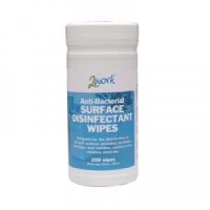 2Work Disinfectant Wipes Tub 200 ETSD200