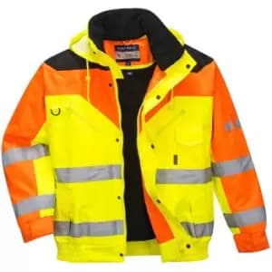 Portwest S464YERXL - sz XL Contrast Plus Bomber Jacket - Yellow - Yellow
