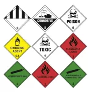 Non-flammable Compressed Gas 2 - Labels (100 x 100mm Roll of 250)