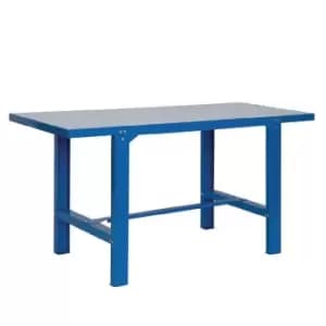 Heavy Duty Steel Workbench - 1200mm x 730mm - powder coated blue - 500kg capacity