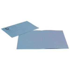Q-Connect Square Cut Folder Lightweight 180gsm Foolscap Blue Pack of