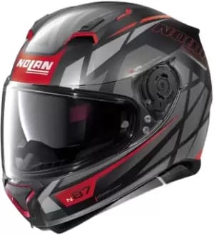 Nolan N87 Originality N-Com Helmet, black-red, Size S, black-red, Size S