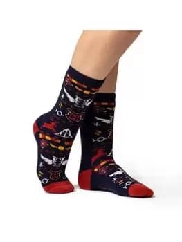 Heat Holders Harry Potter Novelty Socks, Navy, Women