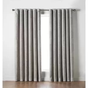 Essential Living Fern Eyelet Ring Top Curtains Cream 228cm x 183cm