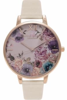 Ladies Olivia Burton Vegan Friendly Enchanted Garden Nude & Rose Gold Watch OB16VE07