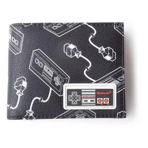 Nintendo - Nes Controllers All-Over Print With Rubber Patch Mens Bi-Fold Wallet Wallet - Multi-Colour