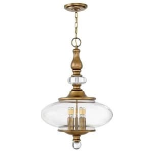 5 Light Ceiling Pendant Brass, E14